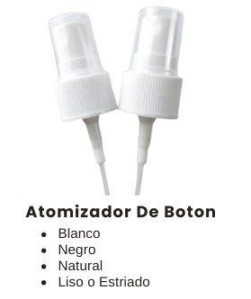 Atomizador de botón liso o estriado