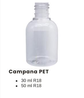 Envase Campana 30 ml y 50 ml