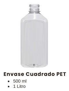 Envase Cuadrado 500 ml y 1 litro