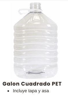 Galón Cuadrado PET 5 litros